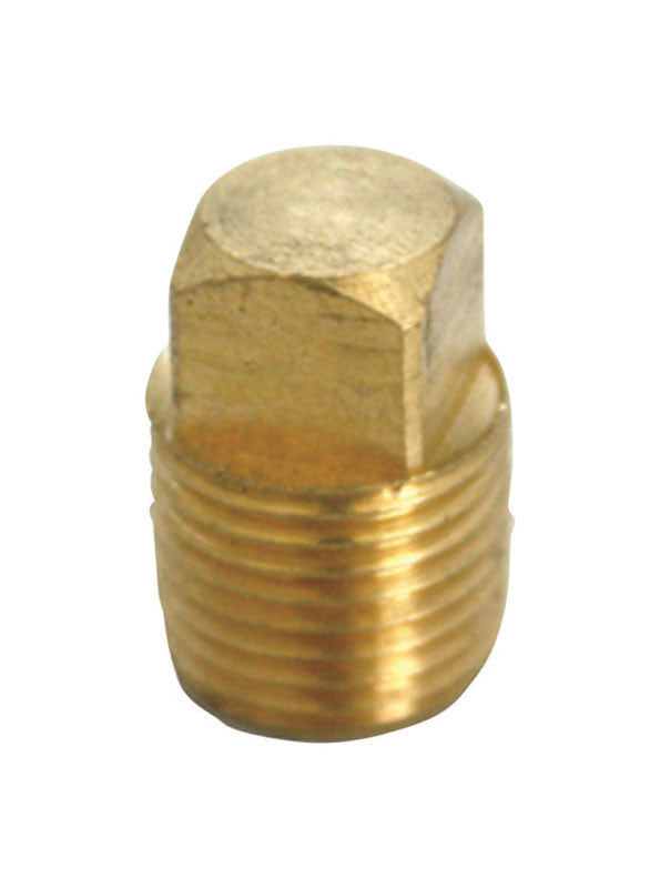 JMF 1/4 in. MPT Brass Square Head Plug