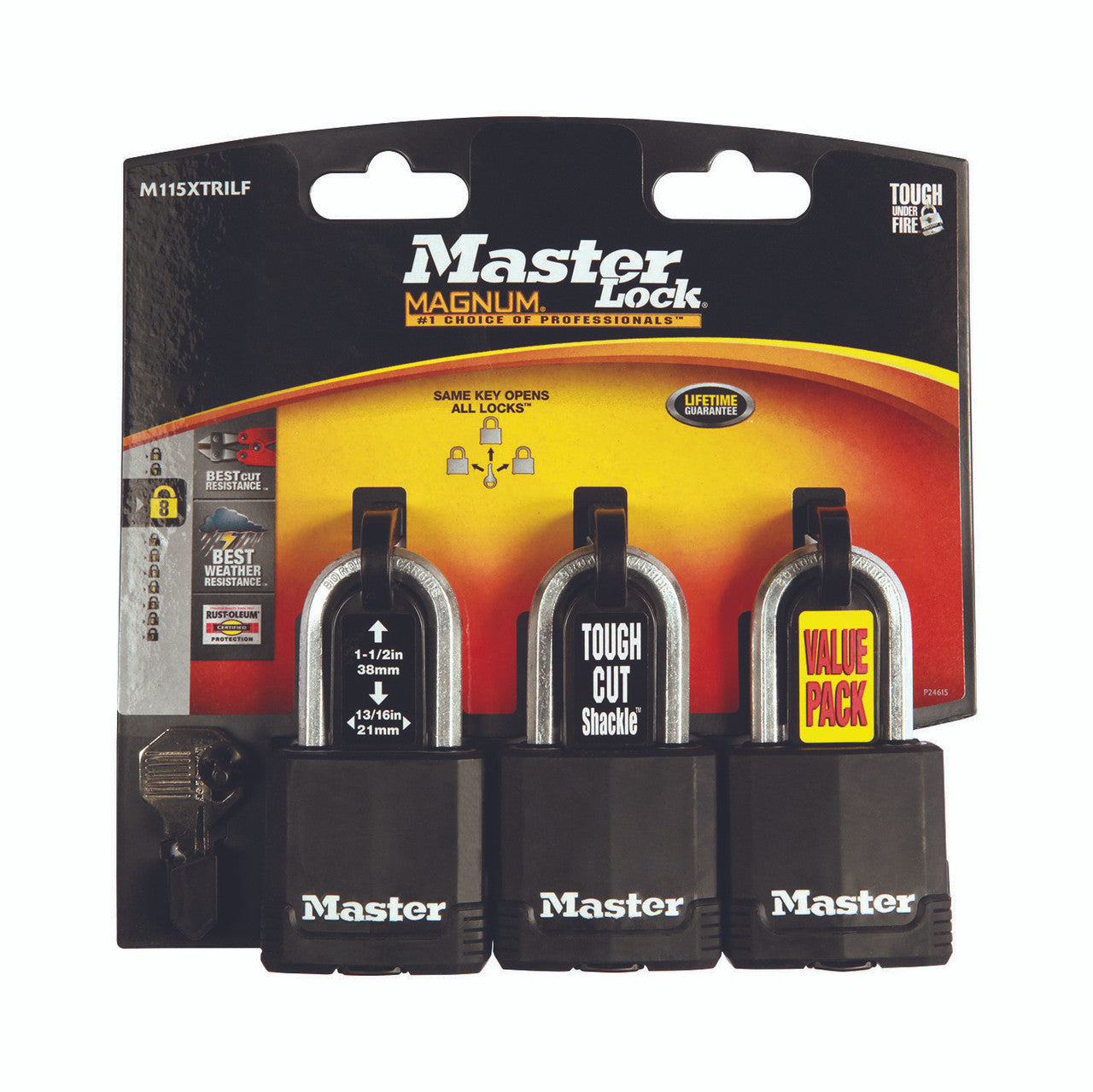 magnum 1-3/4 cover lock 1.5 3 pack padlock security hardware