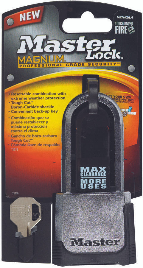 magnum 2 combo with key 2 shackle padlock security hardware