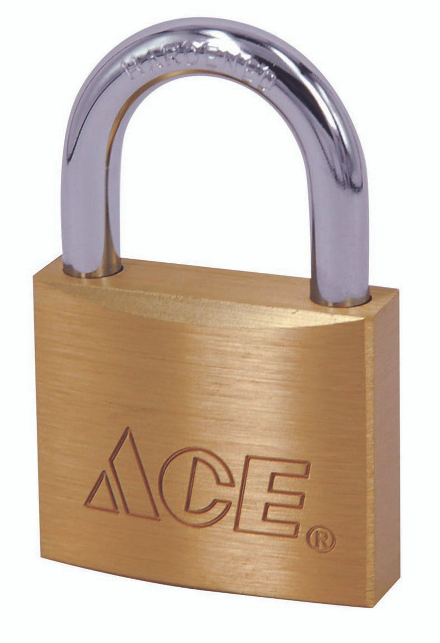 PADLOCK 1-1/2 PIN BRASS ACE