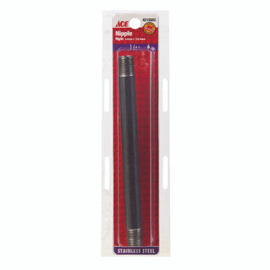 Ace 1/4 In. Mpt X 6 In. L Stainless Steel Nipple