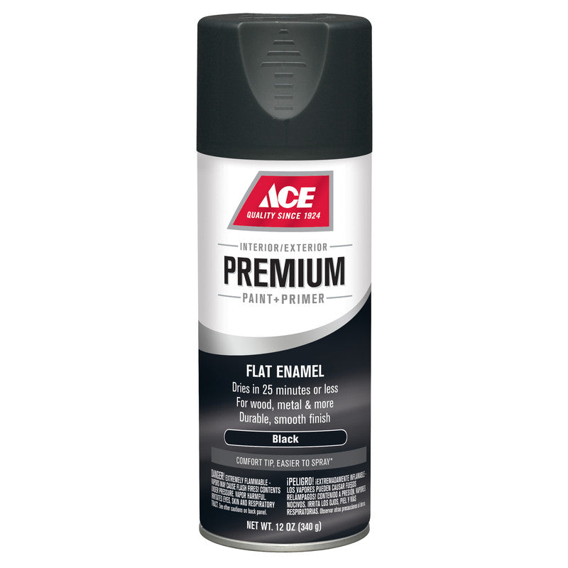 flat black premium enamel spray paint