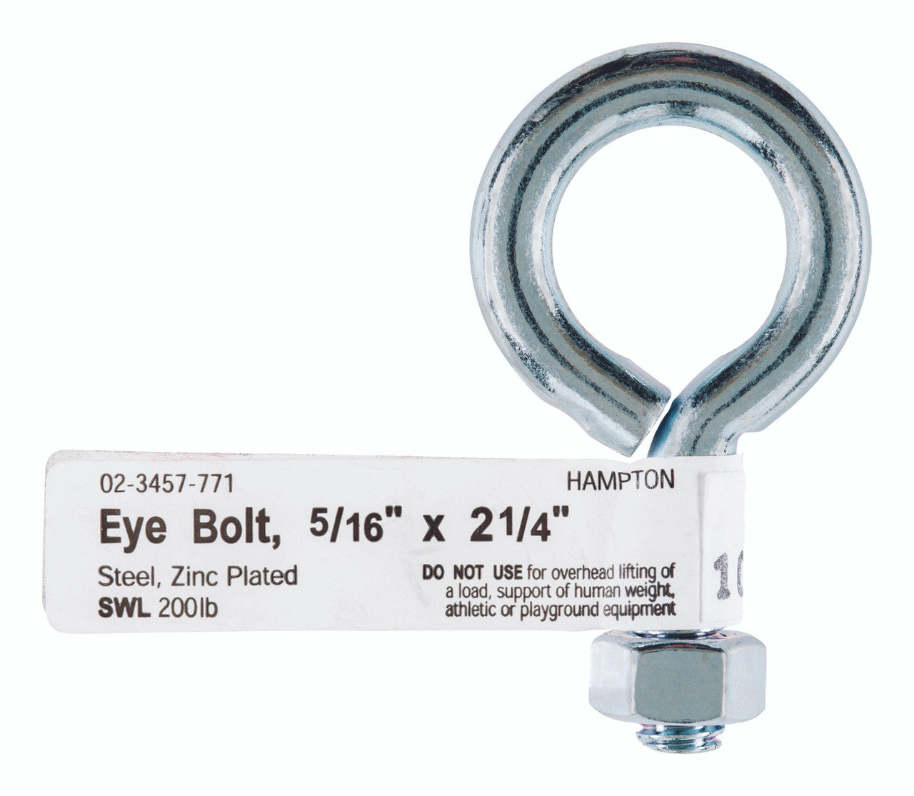 bolt eye with nut 5/16 x 2.25 hardware