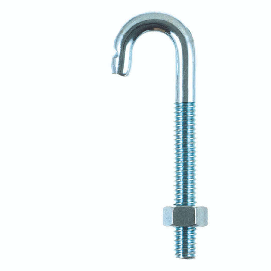 steel j bolt with nut 5/16 x 3 hook bolt ring hardware