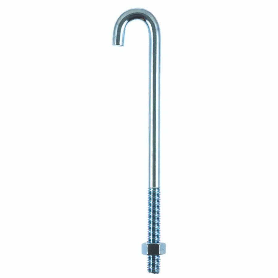 steel j bolt with nut 3/8 x 7 hook bolt ring hardware