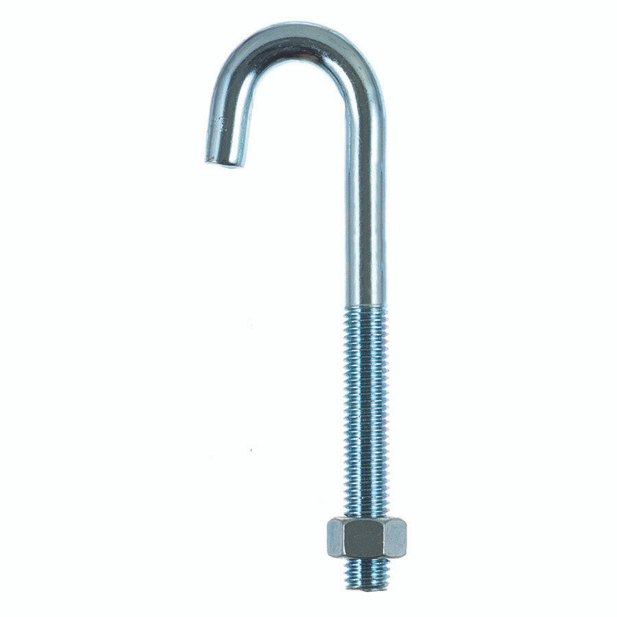 steel j bolt with nut 1/2 x 6 hook bolt ring hardware