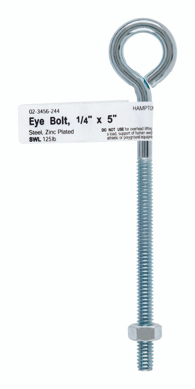 bolt eye with nut 1/4 x 5 hardware