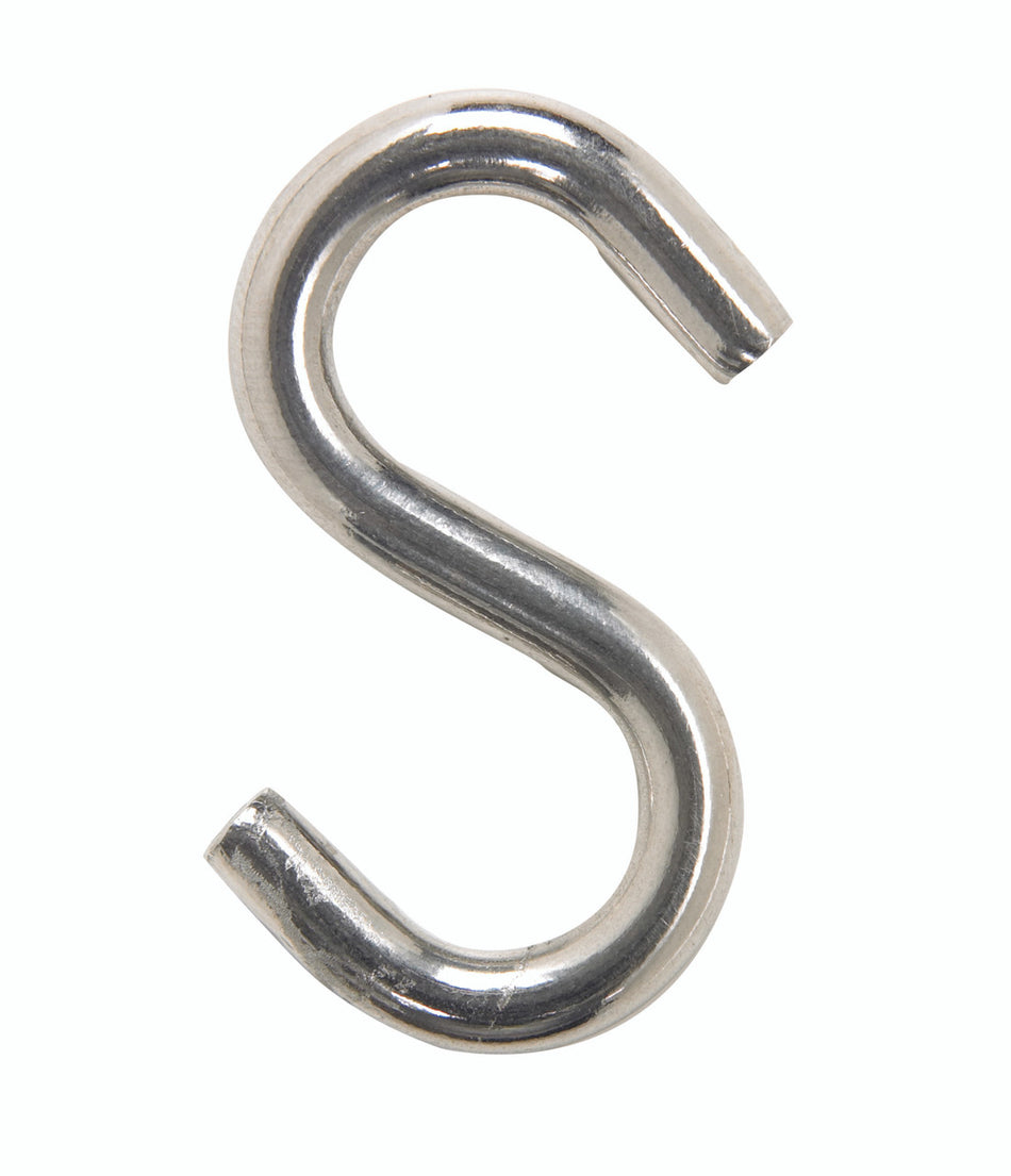 S HOOK 1.43 X .177 STAINLESS STEEL