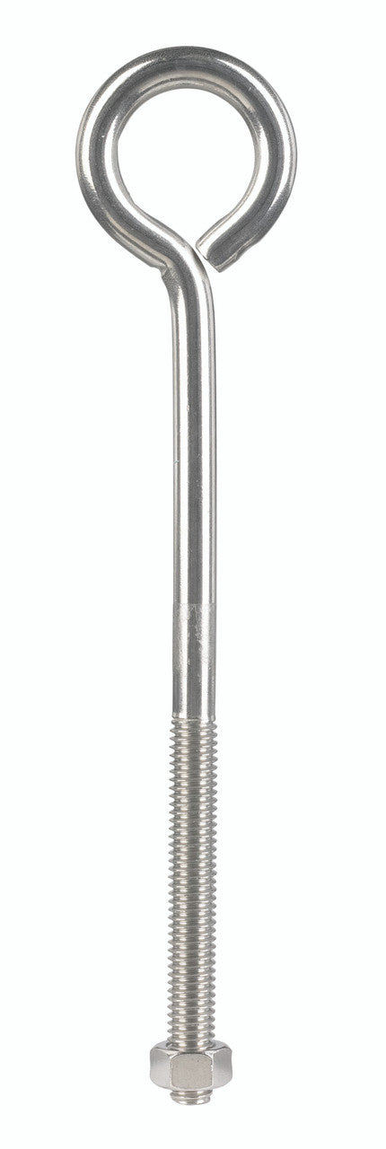 BOLT EYE 3/8 X 8 STAINLESS STEEL