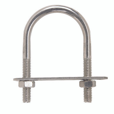 Hampton 5/16 in. x 1-3/4 in. W x 3 in. L Coarse Stainless Steel U-Bolt