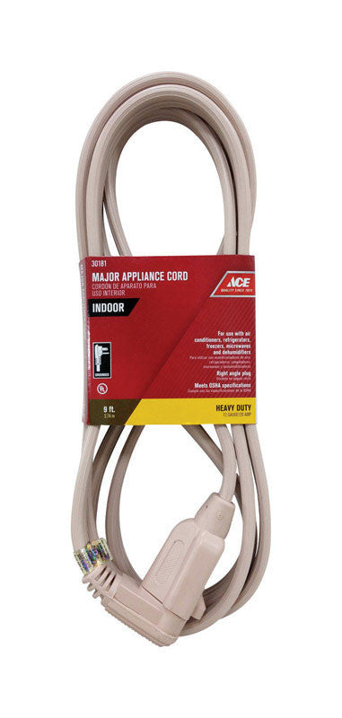 cord appliance 12/3 spt 3 120 volt 9 foot electrical supply