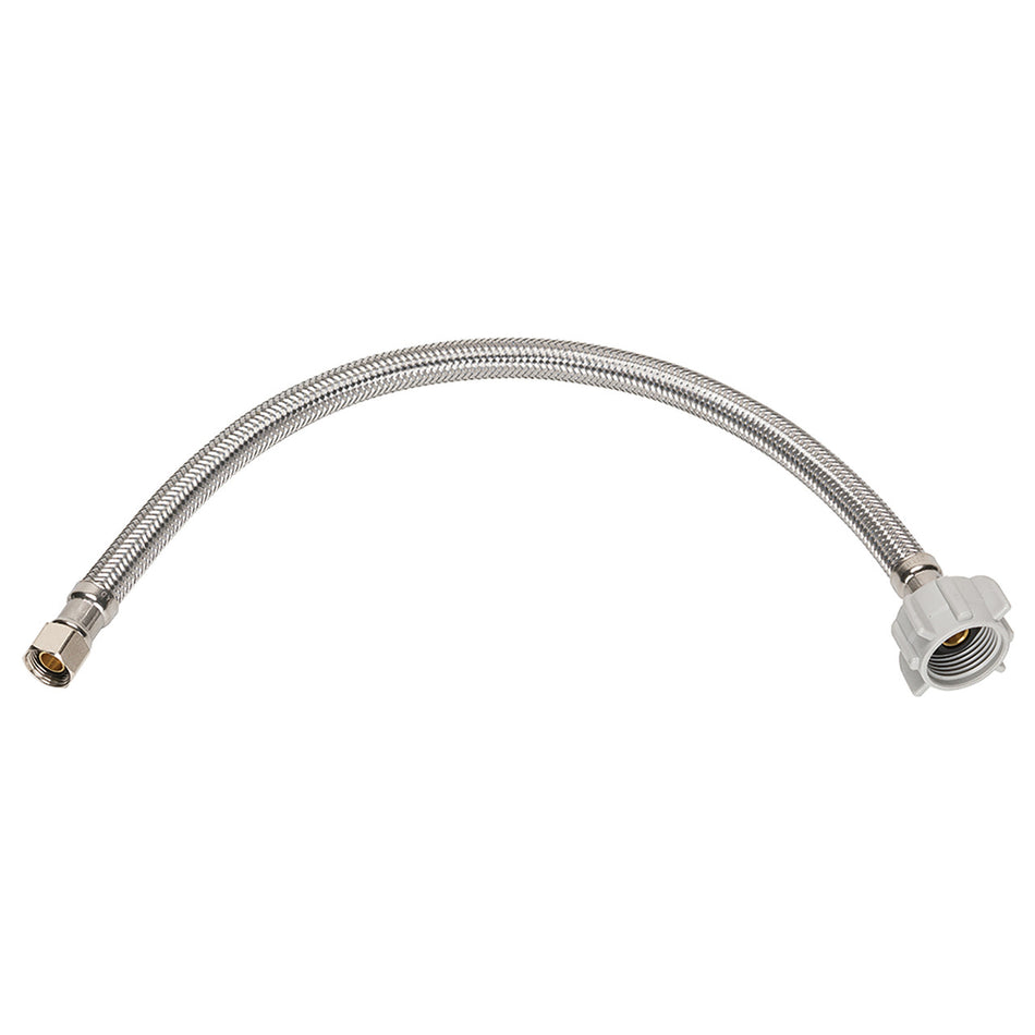 Ace 3/8 in. Ballcock x Ballcock 7/8 in. 12 in. Stainless Steel Toilet Supply Line