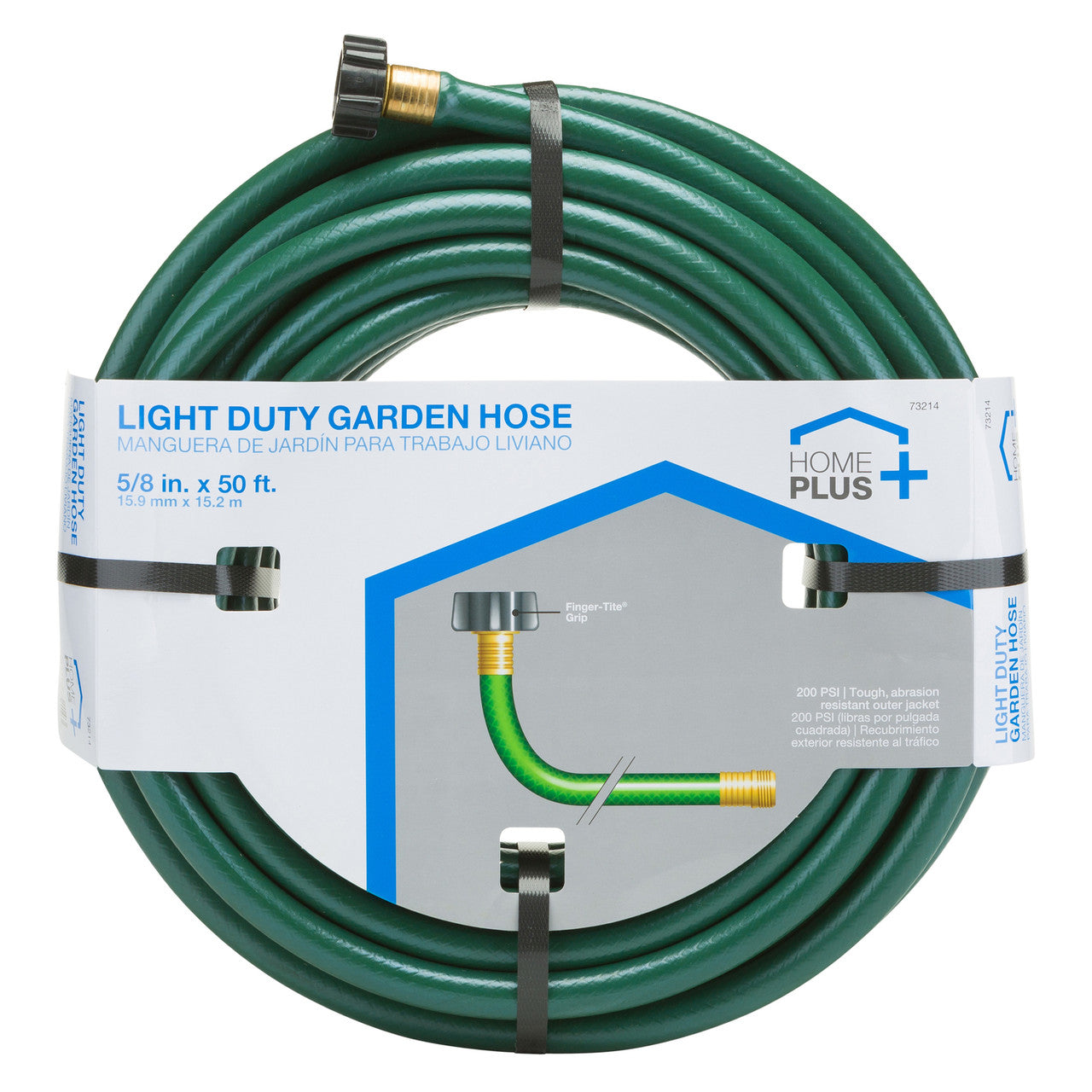 home plus 5/8 in. dia. x 50 ft. l light-duty green vinyl hose lawn garden outdoor supply