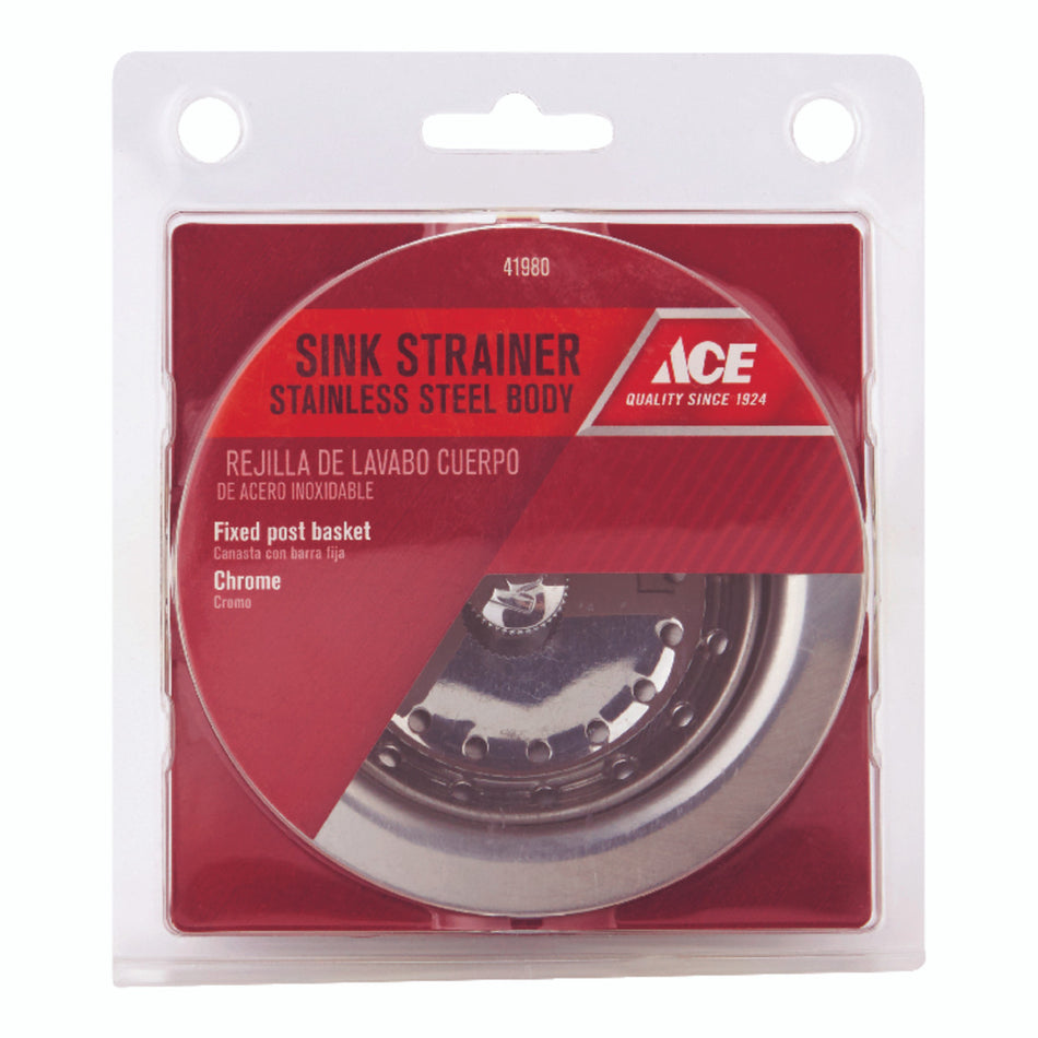 Ace 3-1/2 in. Dia. Stainless Steel Basket Strainer Assembly