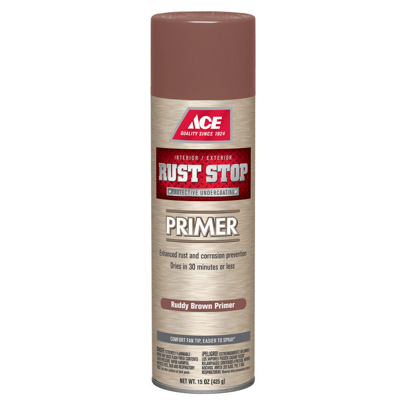 Spray paint Ace RustStop Brown Primer 15 ounce