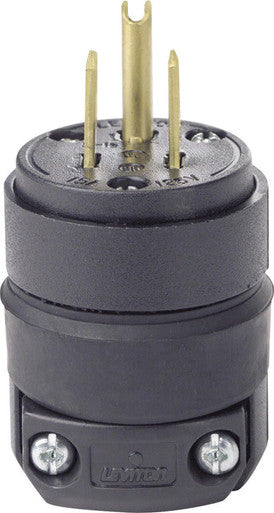 GROUNDING PLUG 15 AMP BLACK