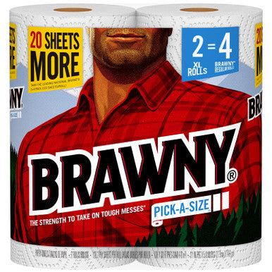Brawny Paper Towels 120 sheet 2 ply 2 pk