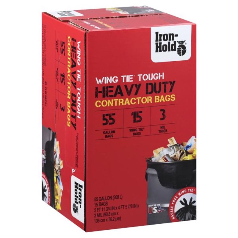 Trash Bag Contr 55 Gl 15 Ct