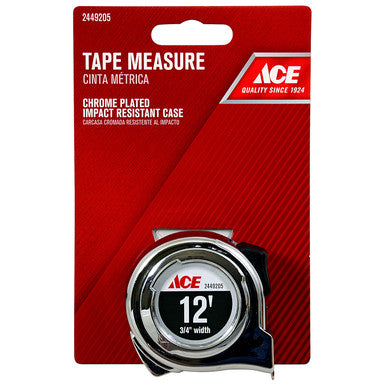 Tape Ruler 3/4 X 12 Foot Chrome