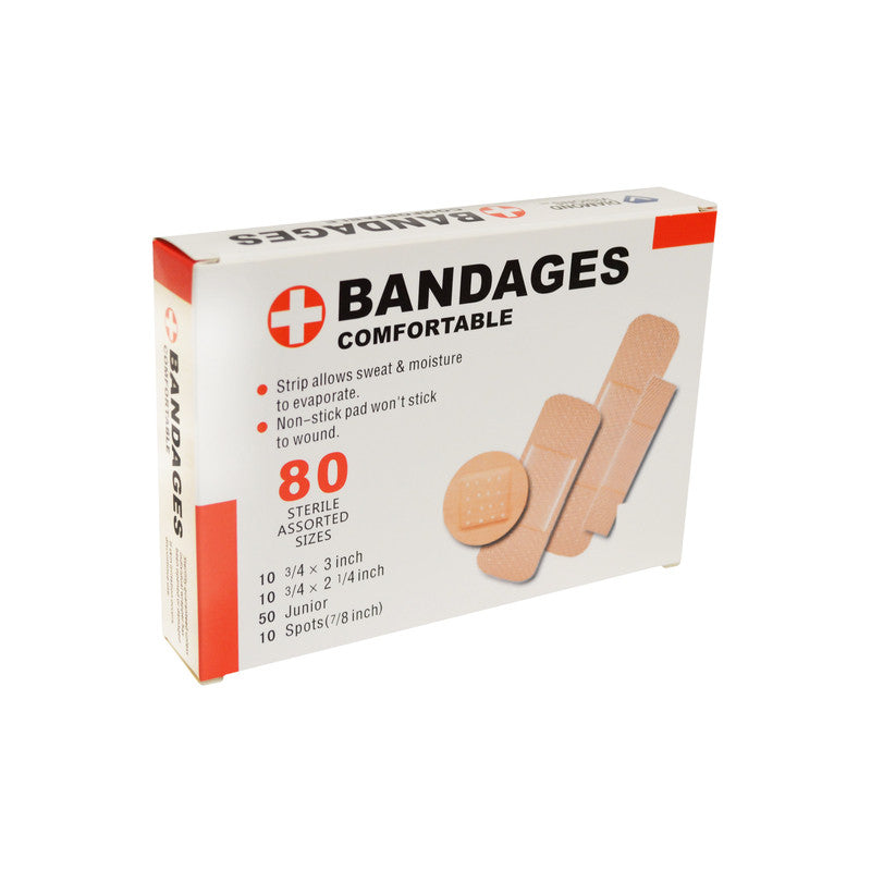 diamond visons 1st aid + solution health bandage 80 pc. first aid workplace safety medical supply