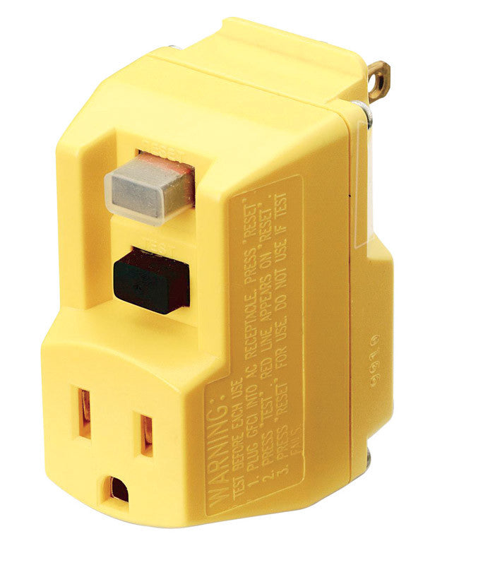 gfci portable plug yellow electrical supply
