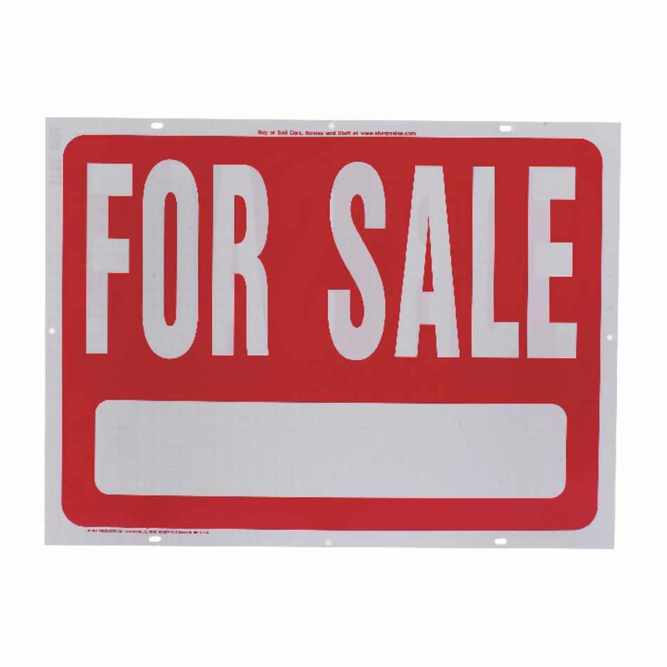 Hy-Ko Real Estate English Red Informational Sign 18 in. H x 24 in. W