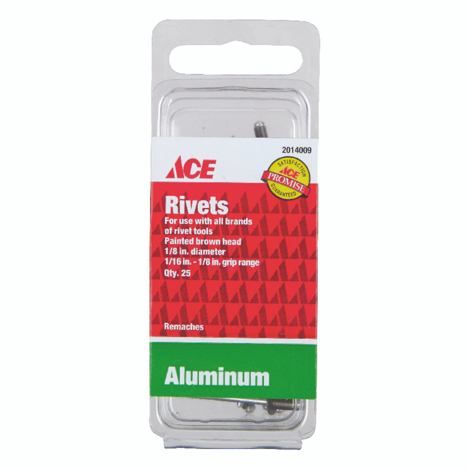 RIVET BROWN 1/8 X 1/8 ACE 25 PACK
