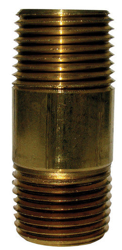 Jmf 3/8 In. Mpt X 3/8 In. Dia. X 2-1/2 In. L Mpt Brass Nipple