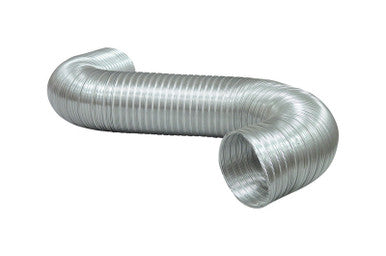Deflect-O Jordan 96 in. L x 4 in. Dia. Silver Aluminum Semi-Rigid Vent Duct