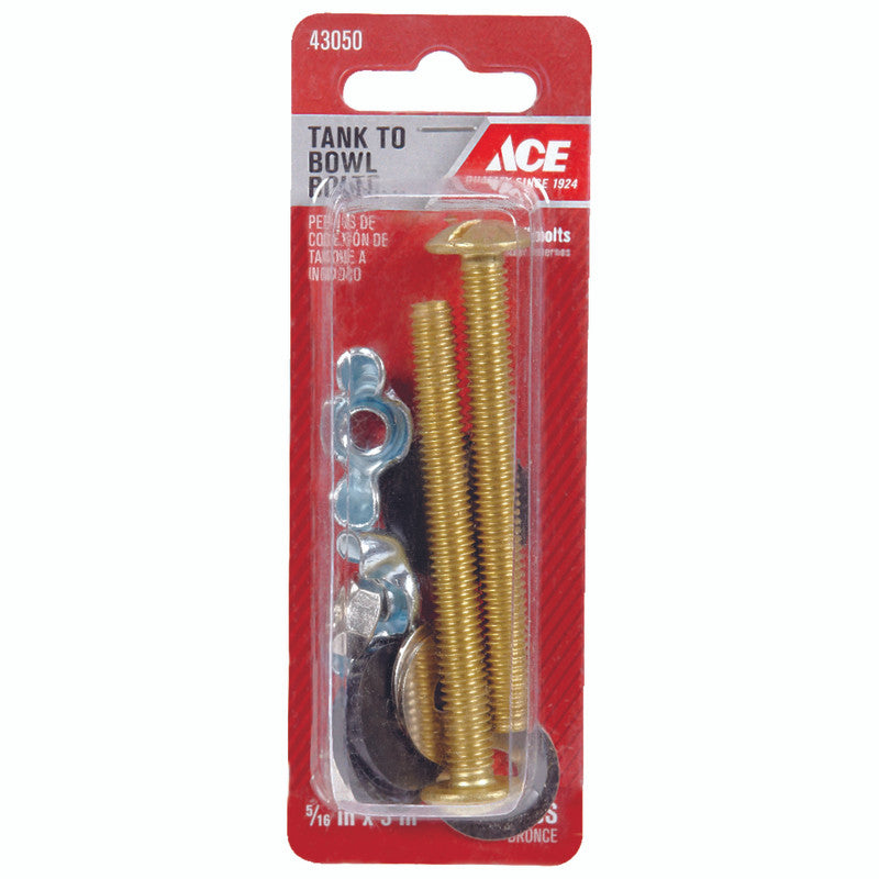Ace Tank to Bowl Bolts Brass