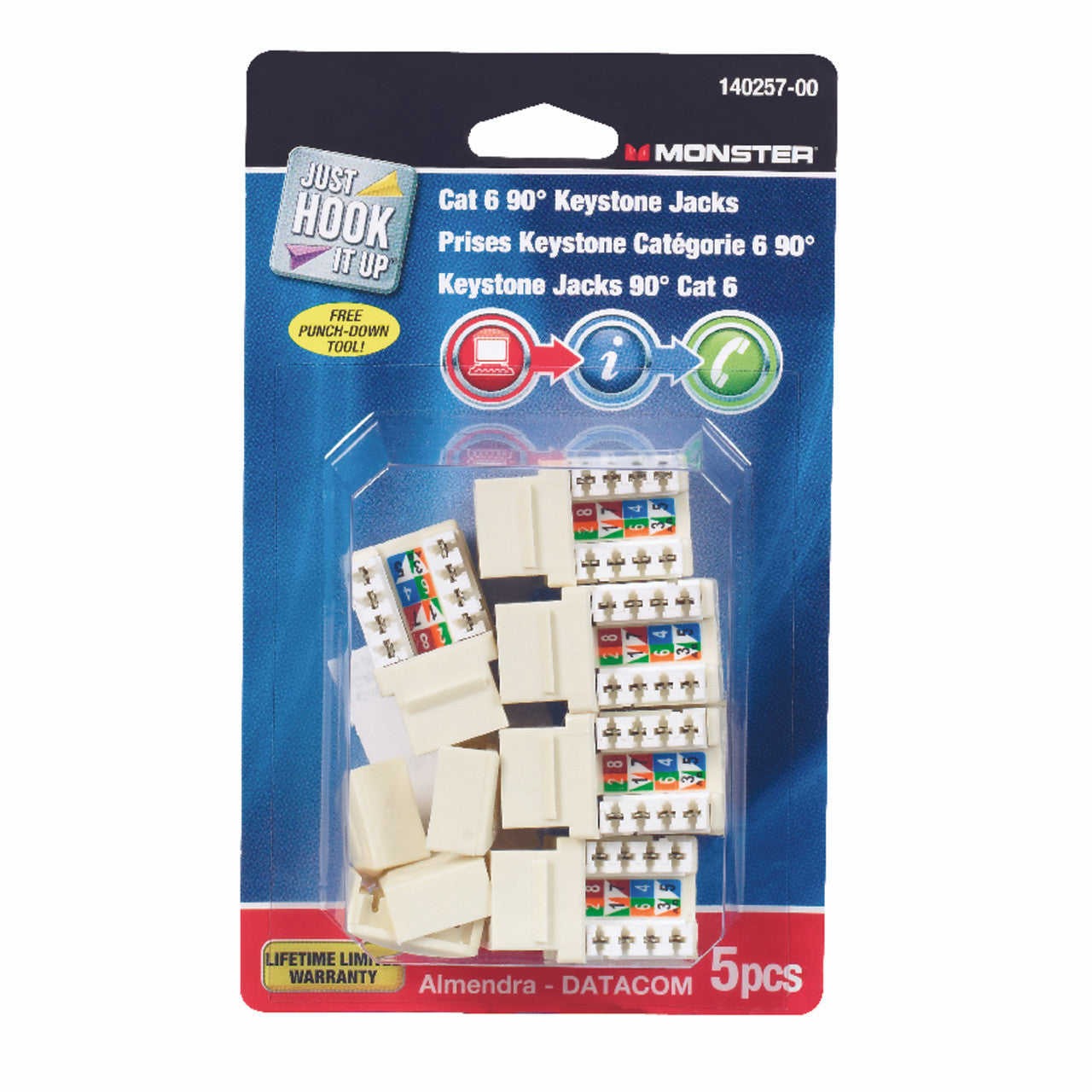 jack category 6 90 almond 5 pack electrical supply