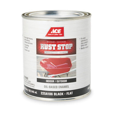 Rust Prevention VOC Oil Enamel Flat Black Quart