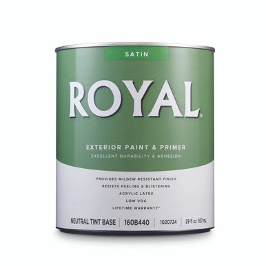 Royal Satin Tint Base Neutral Base Acrylic Latex Paint and Primer in One Outdoor 1 qt.