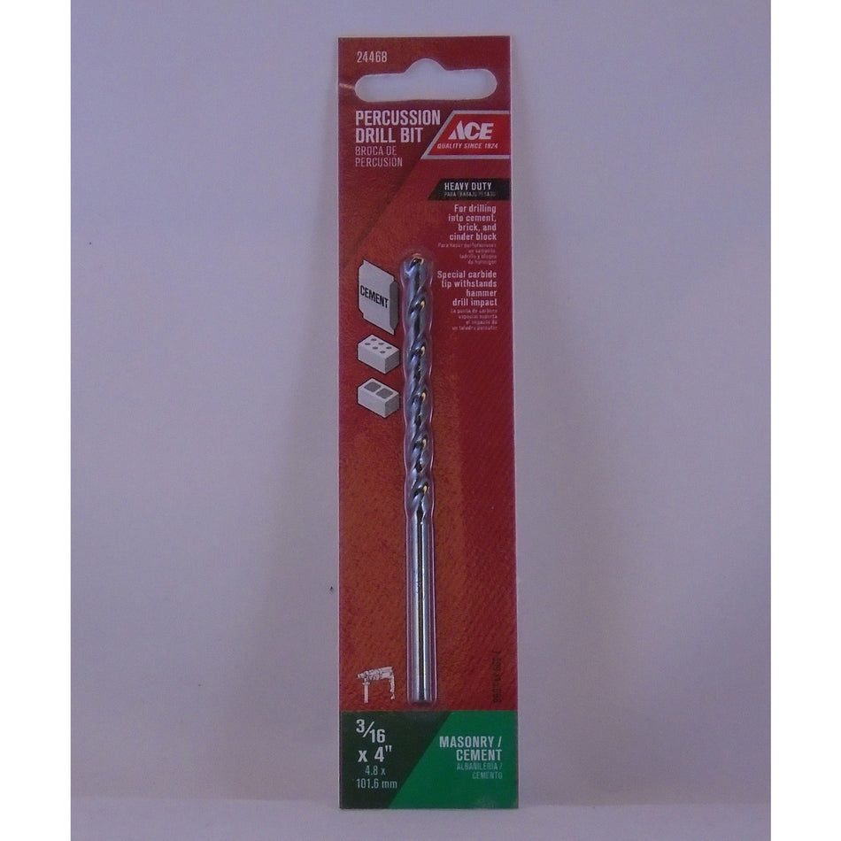 BIT DRILL PERCUSSION 3/16 X 4