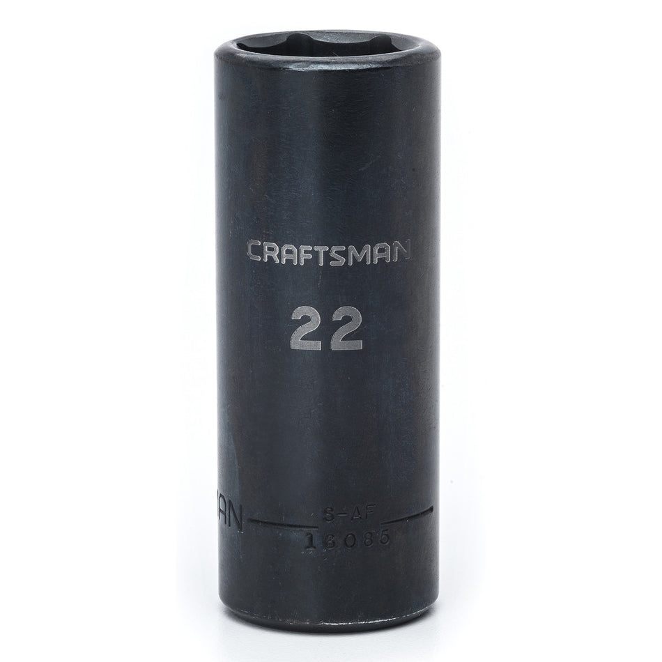 CRAFTSMAN SOCKET IMPACT 1/2 DRIVE 22 MILLIMETER DEEP