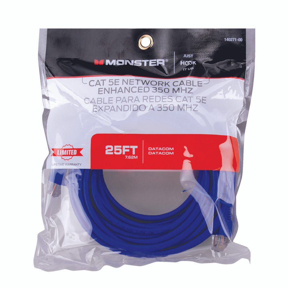 CABLE CATEGORY 5E 25 FOOT BLUE