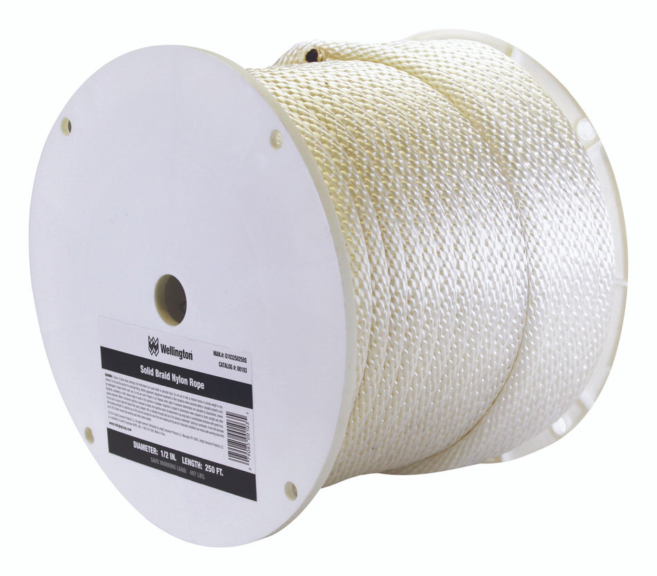 ROPE SOLID BRAID NYLON 1/2 X 250'