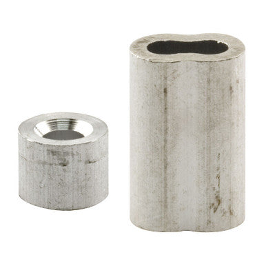 Prime-Line 3.9 in. W x 5.6 in. L x 3/16 in. Dia. Aluminum Cable Ferrules and Stops