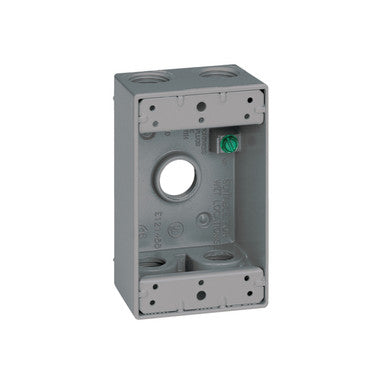 Outlet Box 1G 5H 1/2 Gray