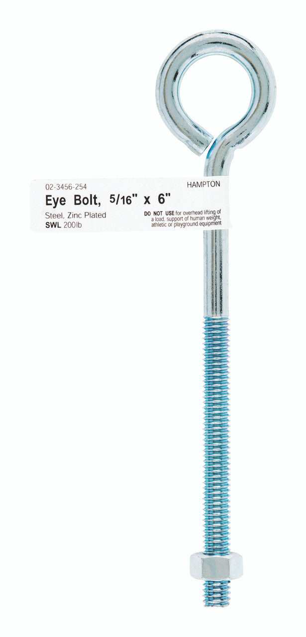 bolt eye with nut 5/16 x 6 hardware