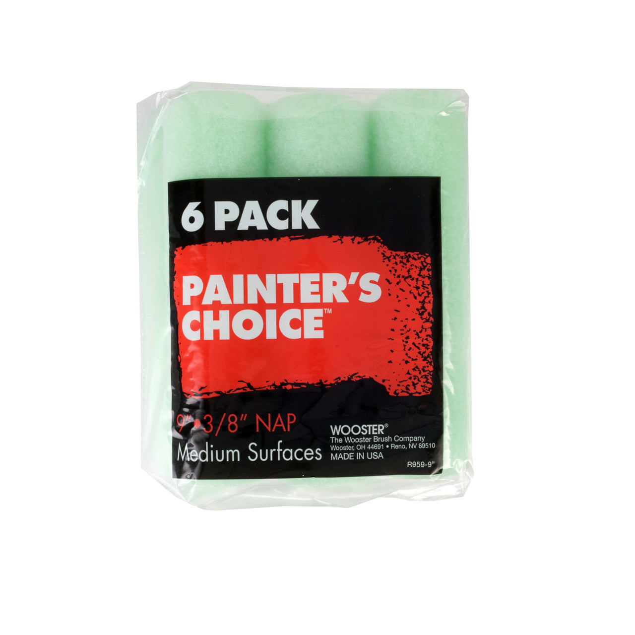 roller cover 3/8 in. nap 6-pack paint roller applicator