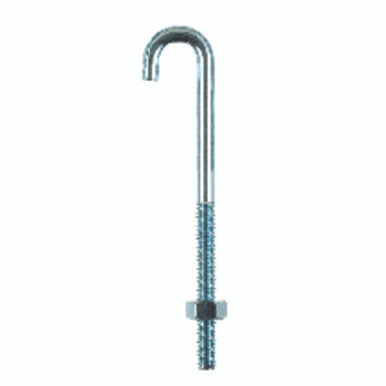 Hampton Small Zinc-Plated Silver Zinc 0.6875 in. L J-Bolt 125 lb. 1 pk