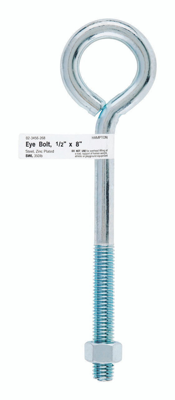 BOLT EYE WITH NUT 1/2 X 8