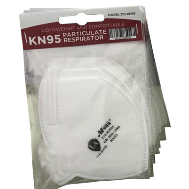 Makrite Multi-Purpose KN95 Flat Disposable Particulate Respirator White 2 pack