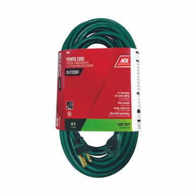 CORD EXTENSION 16/3 SJTW 40 FOOT GREEN