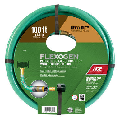 Ace Flexogen 5/8 in. Dia. x 100 ft. L Premium Grade Green Vinyl Hose