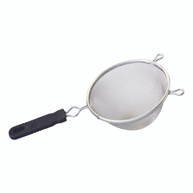 6 inch L Silver Black Aluminum Mesh Strainer