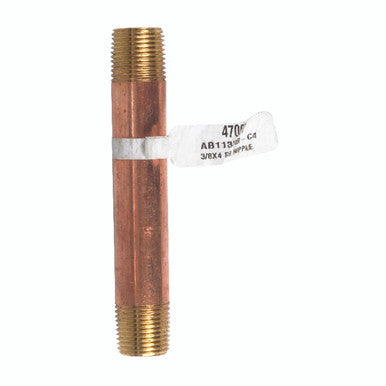 Jmf 3/8 In. Mpt X 4 In. L Brass Nipple