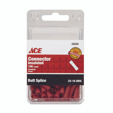 Connector Butt Insulated 22-16 AWG Pack 100