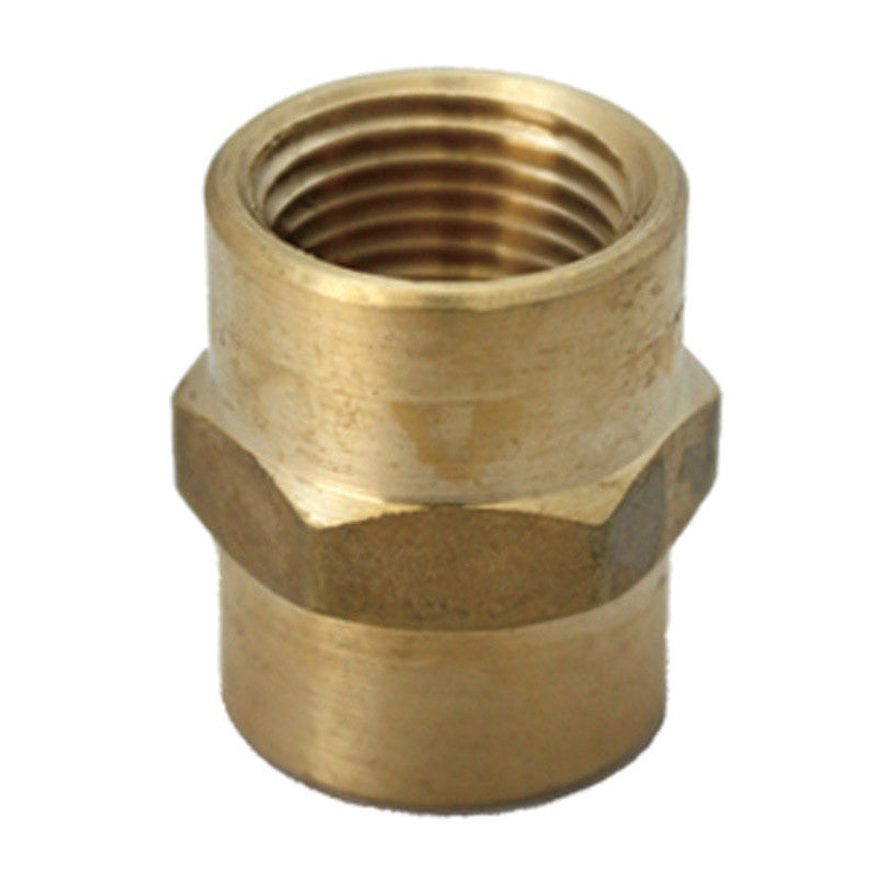 JMF brass reducing coupling 1/4 x 1/8 FPT x FPT lead-free NPT